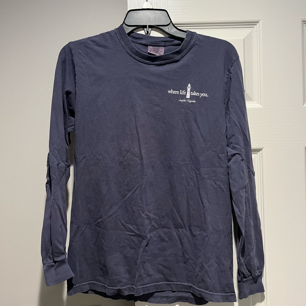 Comfort Colors Blue Long Sleeve Tee Classic Crew